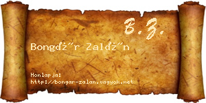 Bongár Zalán névjegykártya